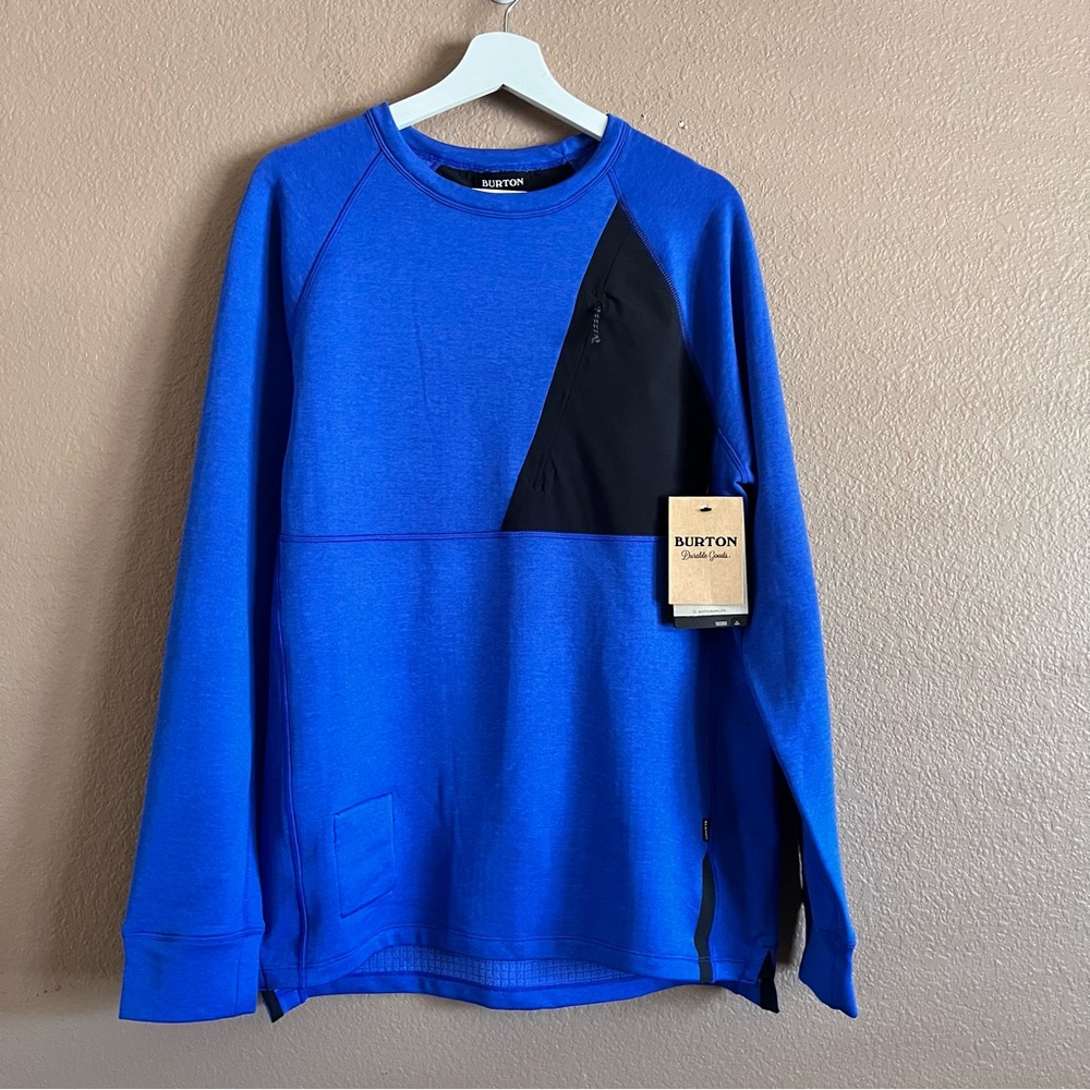 Burton Multipath Grid Crew Fleece Mens Sweatshirt Size Medium NWT